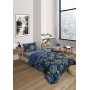 ETE HOMETEX TEK KİŞİLİK LÜX WELSOFT YORGAN MONESTERA İNDİGO 155X215CM 8696474231888